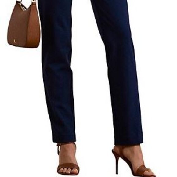 New Lauren Ralph Lauren Ponte Ankle Pants - Navy  Size L - Picture 5 of 6